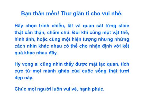 Bài giảng BDTX - Thư giãn