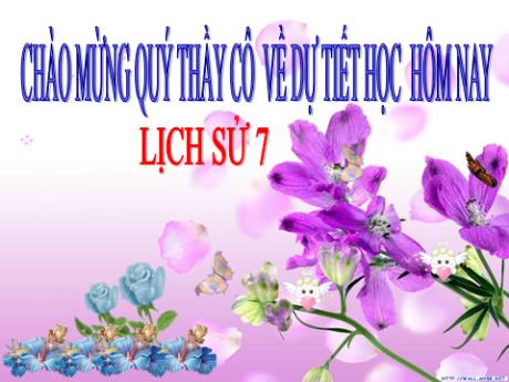 Bài giảng Lịch Sử 7 - Tiết 51, Bài 25: Phong trào Tây Sơn
