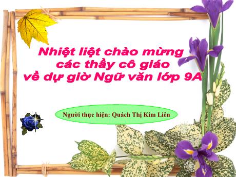Bài giảng Ngữ Văn 9 - Tiết 58: Ánh trăng (Nguyễn Duy) - Quách Thị Kim Liên