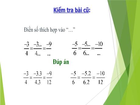 Bài giảng Toán 6 - Bài 5: Quy đồng mẫu nhiều phân số