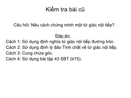 Bài giảng Toán 9 - Tiết 49: Luyện tập