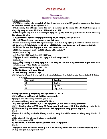Nội dung Kiến thức Ôn tập Hóa Học 8